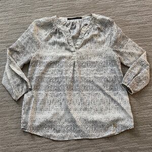 Grey and White Spotted Blouse